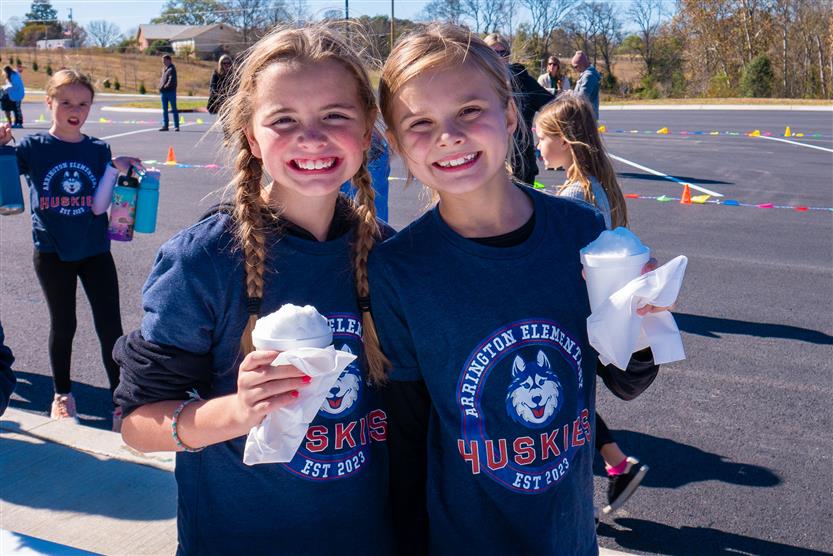 Students participate in a fun run